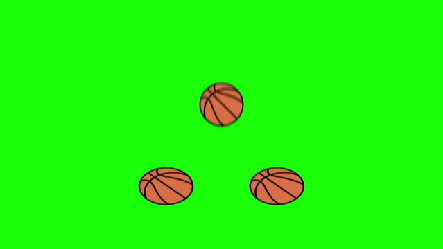 basketball bounce animation of basketball bouncing looping alpha 4k