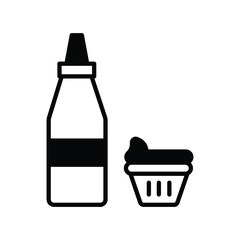 sauce icon with white background vector stock illustration
