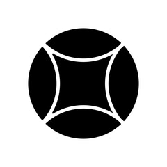 Geometric Pattern icon vector. Geometric figure illustration sign. Coasters Stencil symbol or logo.