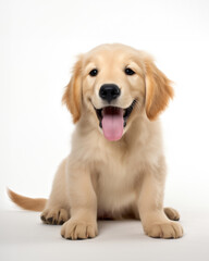 golden retriever puppy smiling adorable sitting portraits