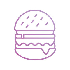 burger icon with white background vector stock illustration
