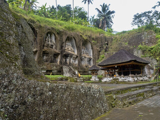 Fototapeta na wymiar Tombs of the Queens of Gunung Kawi, Bali, Indonesia