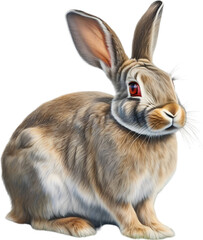 Rabbit (European). Close-up colored-pencil sketch of Rabbit. 