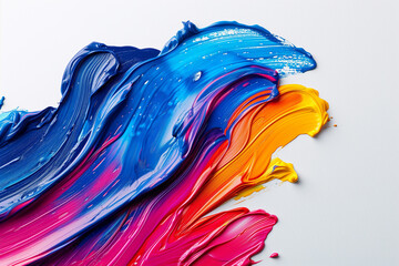 Colorful paint on a white background