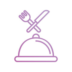 food icon with white background vector stock illustration