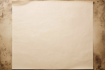 Top view vintage paper old note white paper Scrapbook edge ripped sheet on white background.  vintage paper