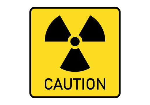 Icono de cartel de advertencia por radiación.