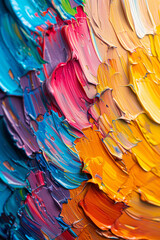 Close up of a colorful painting