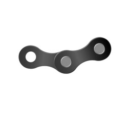 Realistic bicycle chain links. silhouette for bike chain. Cycling line pattern. Motorcycle chain symbol. Chain machine sign. Vector