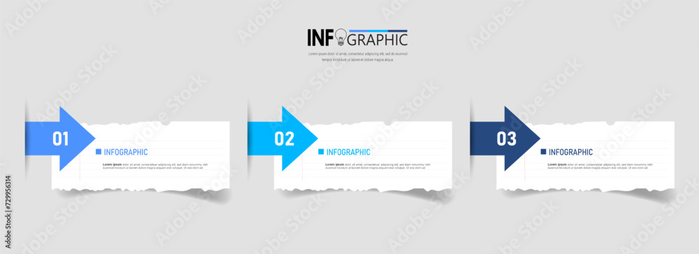 Aufkleber presentation business infographic template vector.