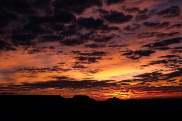 stunning sunset in the mountains