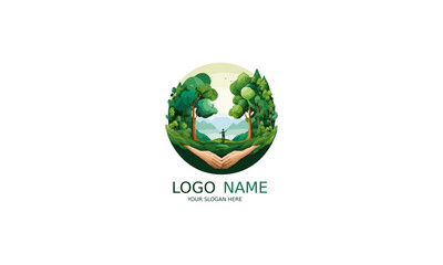 Modern green planet earth, life is too short, live in a free environment, nature, health, logo design, tshirt design template