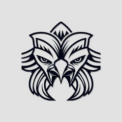 Vector duel bird logo design template