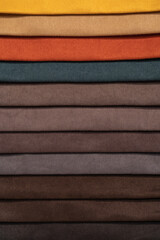 Fototapeta na wymiar stack of colorful fabrics