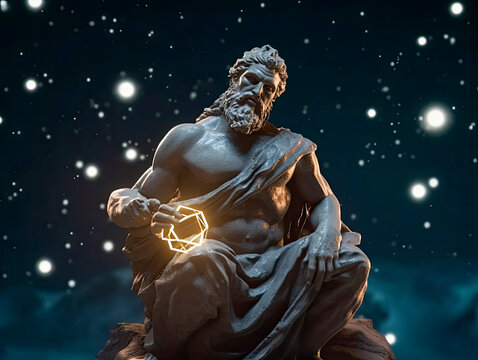 Statue des Gottes Zeus, Generative AI