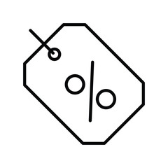 discount voucher icon with white background vector stock illustration