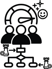 customer satisfaction strategy icon vector