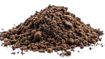 A Pile of Dirt on a White Background