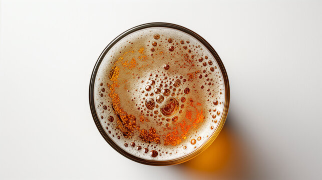 Close Up of a Glass of Beer on a Table © mattegg