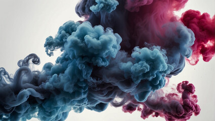 Fototapeta premium colored smoke isolated on white background
