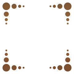 brown frame and circle element