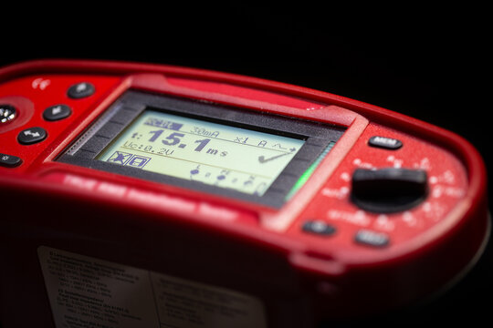 electrical installation tester, testing device for professional application in electrician handicraft to measure and examine safety provisions in recurring intervals