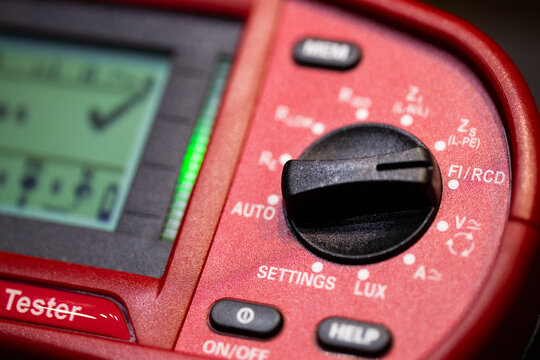 electrical installation tester, testing device for professional application in electrician handicraft to measure and examine safety provisions in recurring intervals