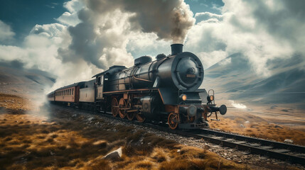 蒸気機関車 - obrazy, fototapety, plakaty