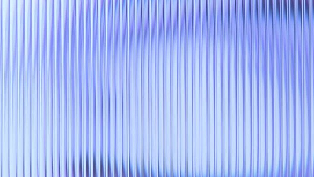 Abstract 3d render, background animation with reeded glass effect, 4k seamless looped video