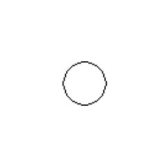 Pixel circle icon, logo, shape, symbol, arts, design, icon