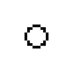 Obraz premium Pixel circle icon, logo, shape, symbol, arts, design, icon