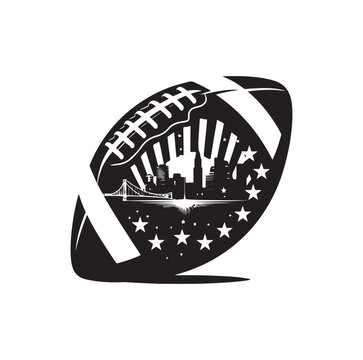 AMERICAN FOOTBALL VECTOR SILHOUETTE STYLE