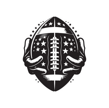 AMERICAN FOOTBALL VECTOR SILHOUETTE STYLE