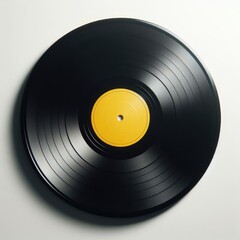 vinyl record on white