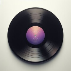 vinyl record on white