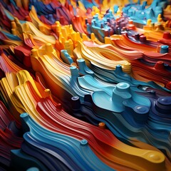 colorful abstract background Muti material for wall art and decoration