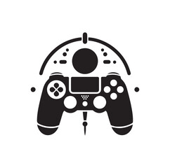 Game controller vector illustration design. Game controller icon trendy silhouette style design. Vector illustration