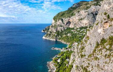 Fototapeta na wymiar Marina Piccola, Island Capri, Gulf of Naples, Italy, Europe.