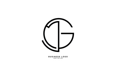 Fototapeta premium GJ, JG, G, J, Abstract Letters Logo Monogram