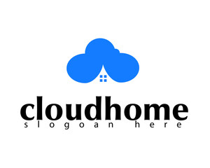 cloudhome icon logo design template