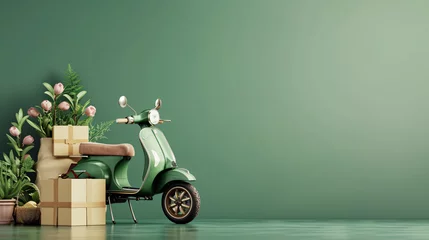 Rolgordijnen Delivery scooter © Johnu