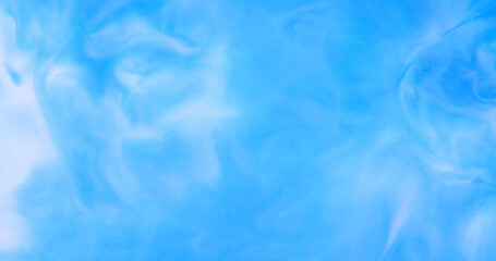 Liquid Blue Colors Flowing Paint