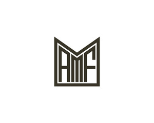 AMF Logo design vector template