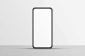 Smart phone LCD monitor personal computer isolated app template. Blank telephone screen mockup frame display to showcase website design project or application.