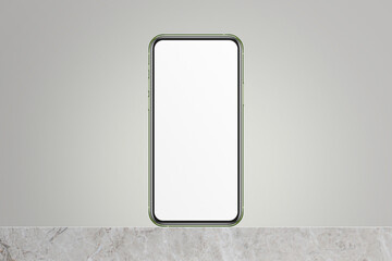 Smart phone LCD monitor personal computer isolated app template. Blank telephone screen mockup frame display to showcase website design project or application.