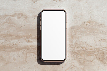 Smart phone LCD monitor personal computer isolated app template. Blank telephone screen mockup frame display to showcase website design project or application.