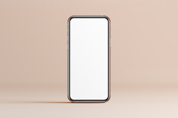 Smart phone LCD monitor personal computer isolated app template. Blank telephone screen mockup frame display to showcase website design project or application.