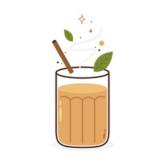 Indian hot drink vector. Indian chai icon. Chai is Indian drink. Kerala tea shop illustration vector eps. Indian Kerala roadside. Kerala tea shop line drawing. Kerala Old.