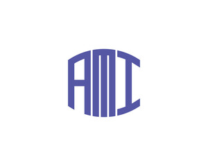 AMI logo design vector template