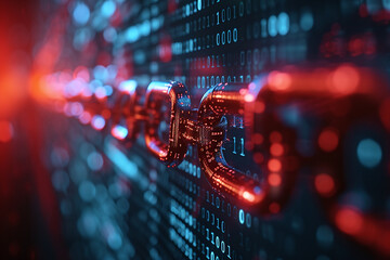 Blockchain Encryption Security Digital Chain Concept